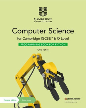 Front Cover Of Cambridge IGCSE��� and O Level Python Computer Science Programming Book with Digital Access (2
