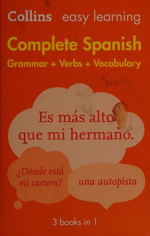 Front Cover Of Collins Easy Learning Spanish Complete Grammar, Verbs and Vocabulary (3 books in 1)