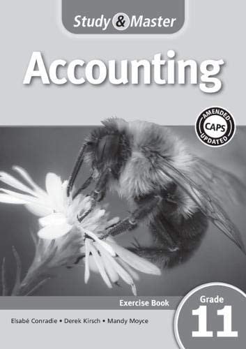 Front Cover Of Study & Master Accounting Exercise Book Grade 11