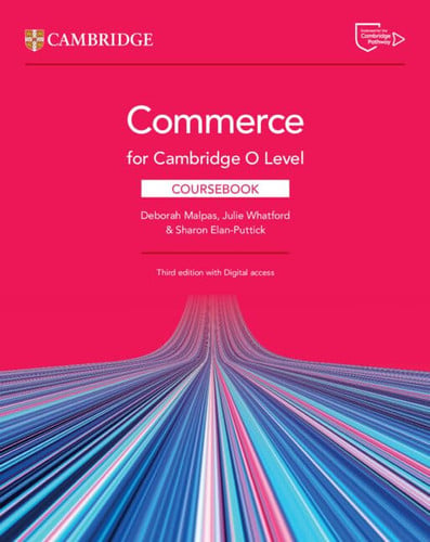 Front Cover Of Cambridge O Level Commerce Coursebook with Digital Access