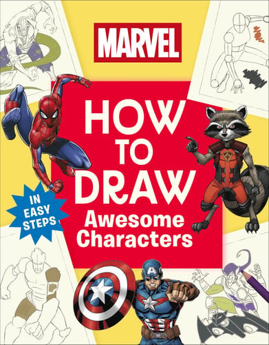 Front Cover Of Marvel How to Draw Awesome Characters