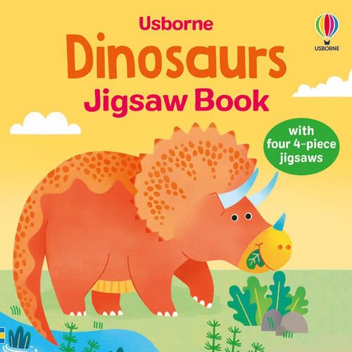 Front Cover Of Dinosaurs Jigsaw Puzzle Book 4x4 Pcs BB