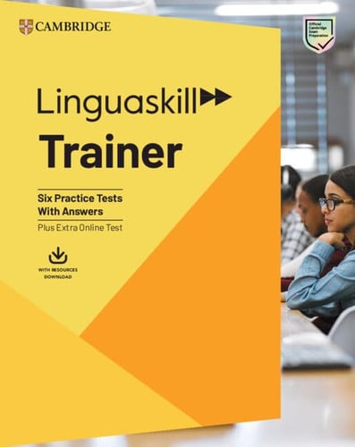 Front Cover Of Linguaskill Trainer B1 to C1 Trainer with Answers with Downloadable Audio (For Trainer Pack)