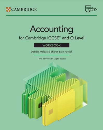 Front Cover Of Cambridge IGCSE™ and O Level Accounting Workbook with digital access (2 years)