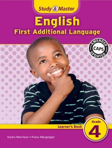 Front Cover Of Study & Master English First Additional Language Learner's Book Grade 4
