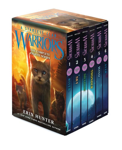 Front Cover Of Warriors Starless Clan Box Set Vol 1 To 6