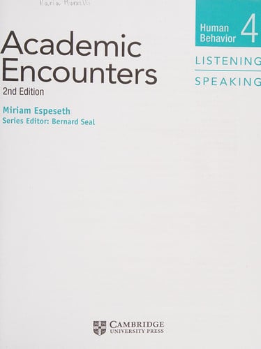 Front Cover Of Academic Encounters Level 4 Student's Book Listening and Speaking with Integrated Digital Learning