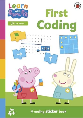 Front Cover Of Learn Peppa: First Coding Sticker Bk