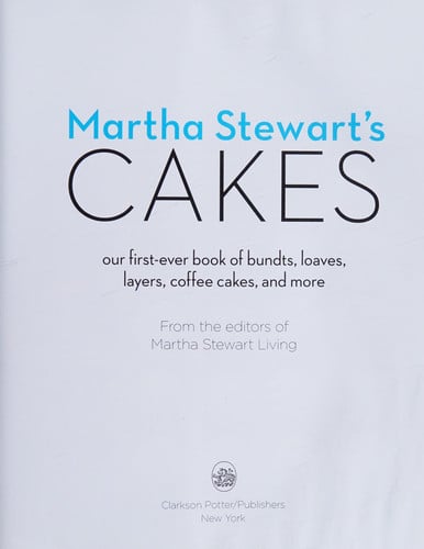 Front Cover Of Martha Stewart's Cakes