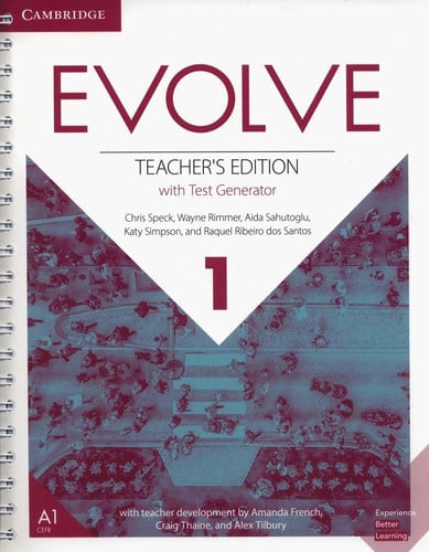 Front Cover Of Evolve Level 1 Teacher's Edition with Test Generator