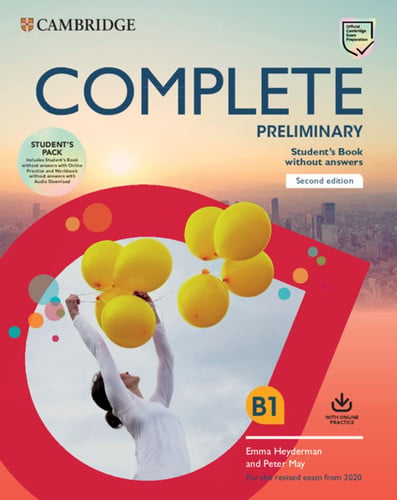 Front Cover Of Complete Preliminary Student's Book Pack SB wo Answers w Online Practice and WB wo Answers w Audio Download