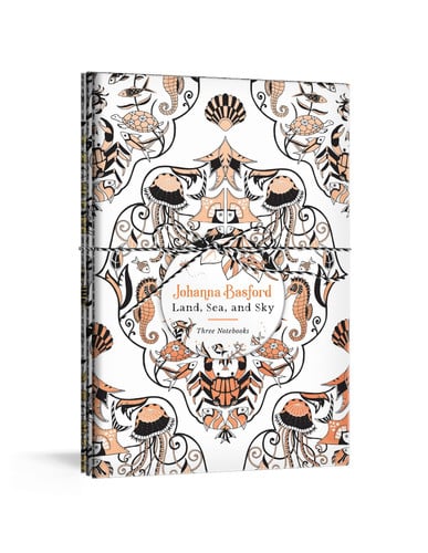 Front Cover Of Land Sea and Sky: 3 Colorable Notebooks