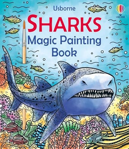 Front Cover Of Sharks Magic Painting Book