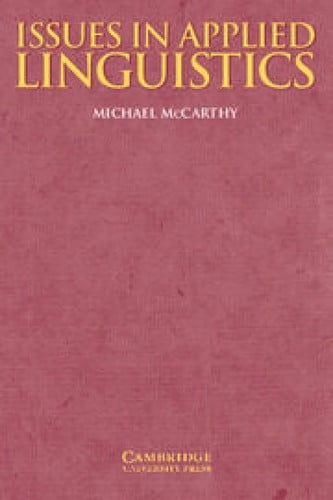 Front Cover Of Issues in Applied Linguistics