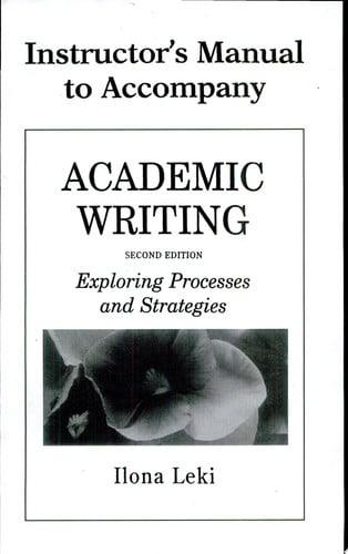 Front Cover Of Academic Writing Instructor s Manual