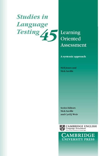 Front Cover Of Learning Oriented Assessment