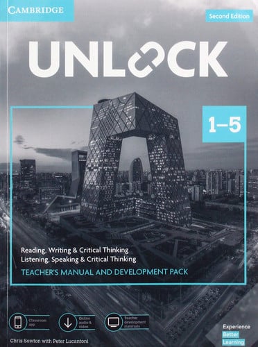 Front Cover Of Unlock Levels 1 5 Teacher's Manual and Development Pack w Downloadable Audio Video and Worksheets