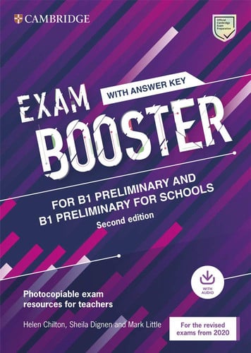 Front Cover Of Exam Booster for B1 Preliminary and B1 Preliminary for Schools with Answer Key with Audio for the Revised 2020 Exams