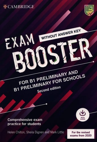 Front Cover Of Exam Booster for B1 Preliminary and B1 Preliminary for Schools without Answer Key with Audio for the Revised 2020 Exams