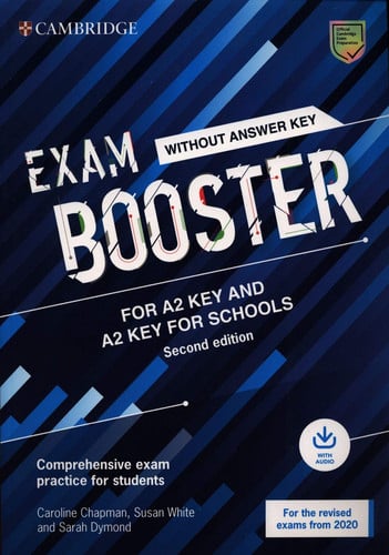 Front Cover Of Exam Booster for A2 Key and A2 Key for Schools without Answer Key with Audio for the Revised 2020 Exams