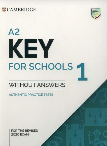 Front Cover Of A2 Key for Schools 1 Student's Book without Answers
