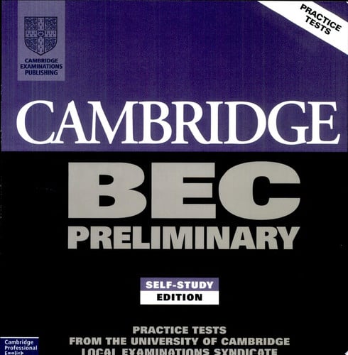 Front Cover Of Cambridge BEC Preliminary 1