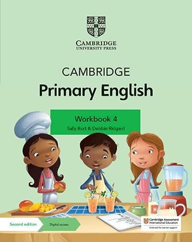 Front Cover Of Cambridge Primary English Workbook 4 with Digital Access (1 Year)