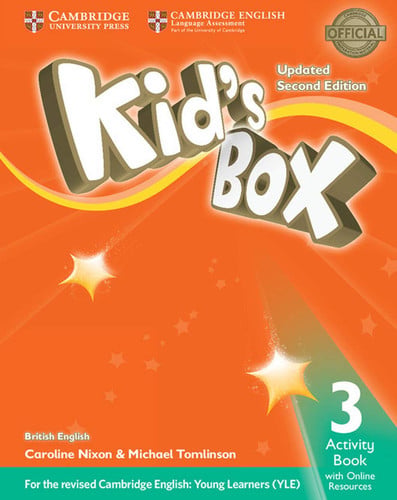 Front Cover Of Kid's Box Level 3 Activity Book with Online Resources British English