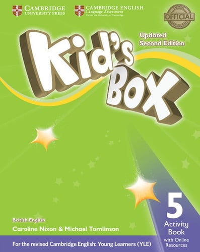 Front Cover Of Kid's Box Level 5 Activity Book with Online Resources British English