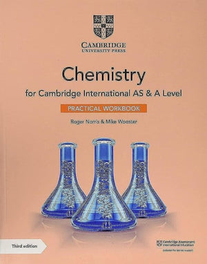 Front Cover Of Cambridge International AS & A Level Chemistry Practical Workbook