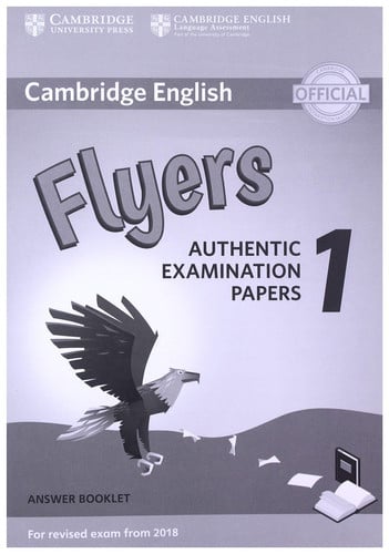 Front Cover Of Cambridge English Flyers 1 for Revised Exam from 2018 Answer Booklet