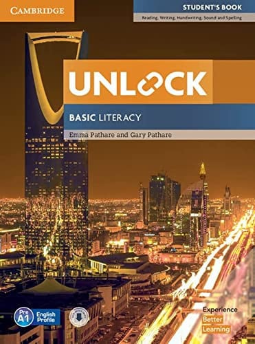Front Cover Of Unlock Basic Literacy Student's Book with Downloadable Audio