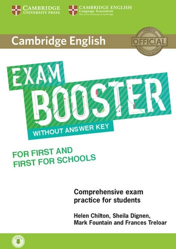 Front Cover Of Cambridge English Exam Booster for First and First for Schools without Answer Key with Audio