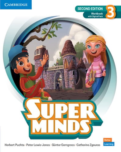 Front Cover Of Super Minds Second Edition Level 3 Workbook with Digital Pack British English