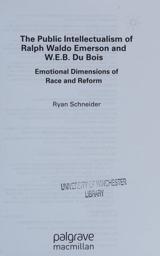 Front Cover Of The Public Intellectualism Of Ralph Waldo Emerson