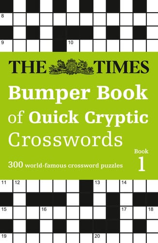Front Cover Of Bumper Bk Of Quick Cryptic Crosswords Bk 01 Pb