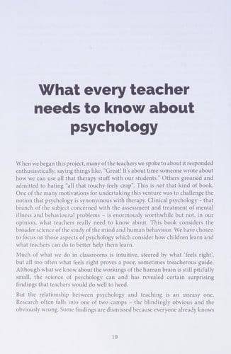 Front Cover Of What Every Teacher Needs To Know About Psychology