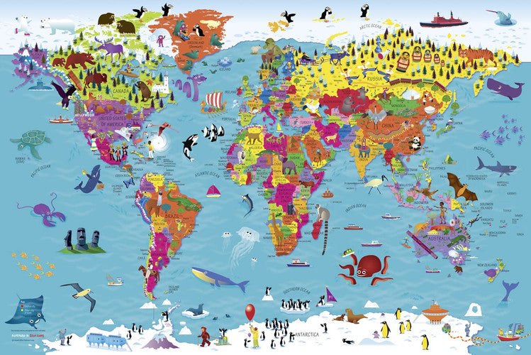 Front Cover Of Childrens World Map