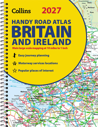 Front Cover Of 2027 Collins Handy Road Atlas Britain & Ireland A5 Spiral