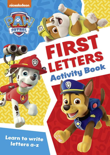 Front Cover Of Paw Patrol First Letters Activity Book