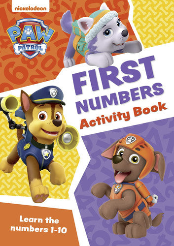 Front Cover Of Paw Patrol First Numbers Activity Book
