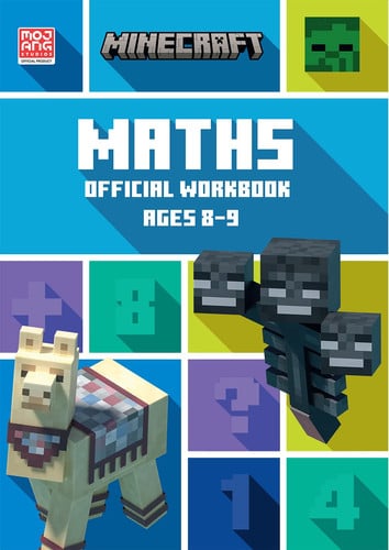 Front Cover Of Minecraft Edu Maths Age 8-9 Workbook Pb