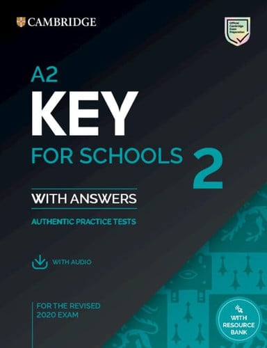 Front Cover Of A2 Key for Schools 2 Student's Book with Answers with Audio with Resource Bank