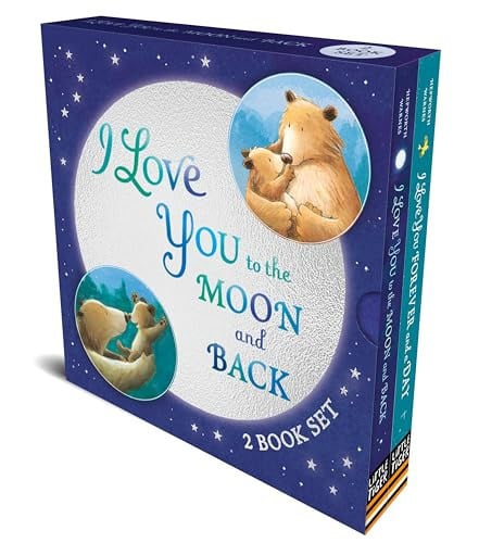 Front Cover Of I Love You to the Moon & Back Board Book Slipcase Set