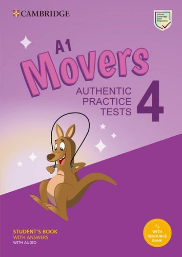 Front Cover Of A1 Movers 4 Student's Book with Answers with Audio with Resource Bank