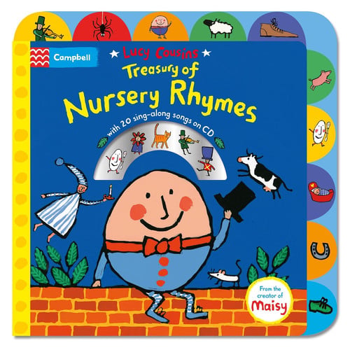 Front Cover Of Lucy Cousins Treasury Of Nursery Rhymes Book & Cd