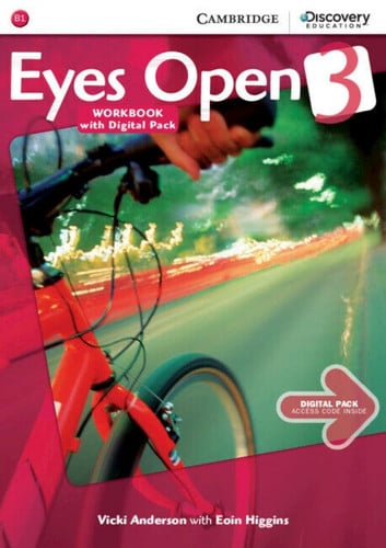 Front Cover Of Eyes Open Level 3 Workbook with Online Practice