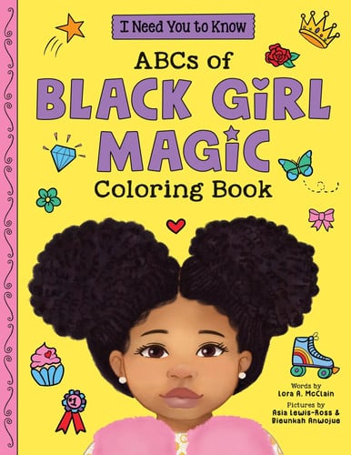 Front Cover Of ABCs of Black Girl Magic Coloring Book