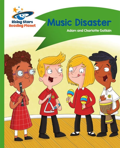 Front Cover Of Music Disaster - Green: Comet Street Kids