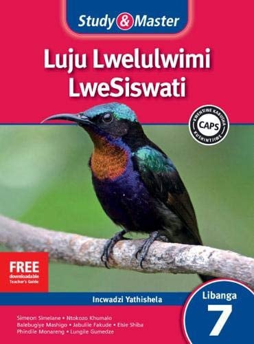 Front Cover Of Study & Master Luju Lwelulwimi LweSiswati Incwadzi Yathishela Libanga 7